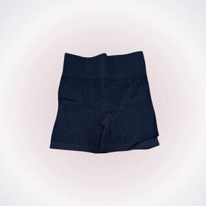 Amazon Black Ribbed Bike Shorts | Sz S
